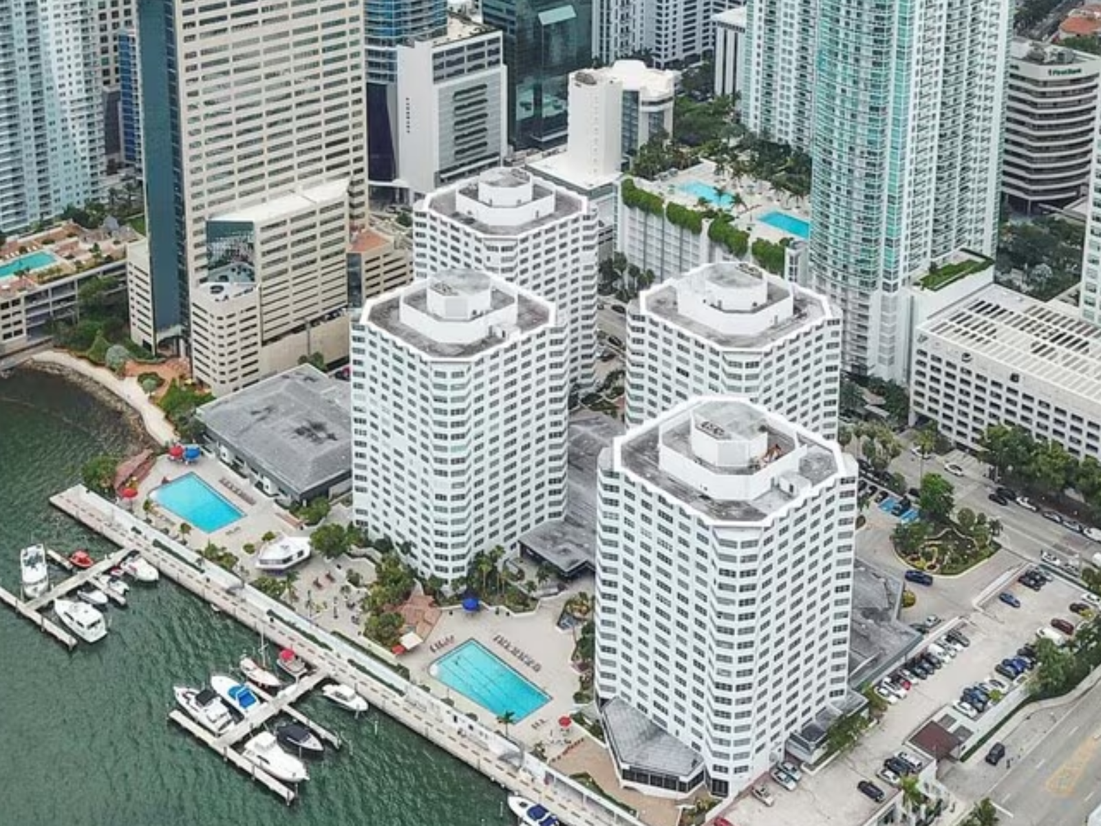 The Four Ambassadors towers on Brickell Bay